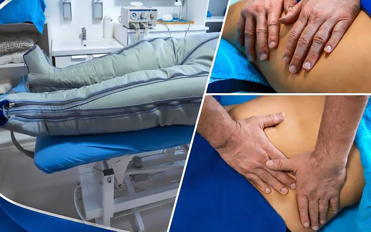Kompressionstherapie für bd Beine und Hüfte inkl. manueller Lymphdrainage